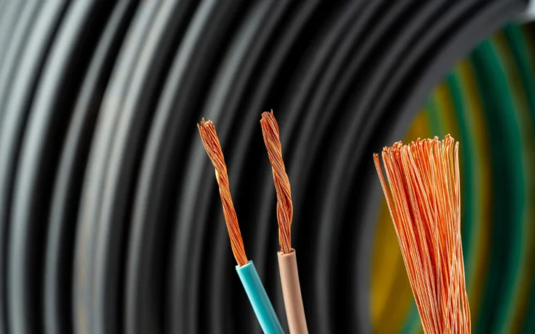 fios elétricos representando a importância da escolha por fios e cabos de qualidade, reforçando que segurança e durabilidade vão além do preço.